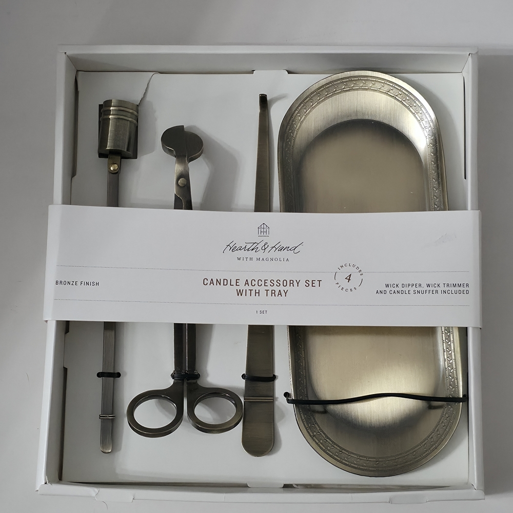 Magnolia Bronze Candle Accessory Set with Tray